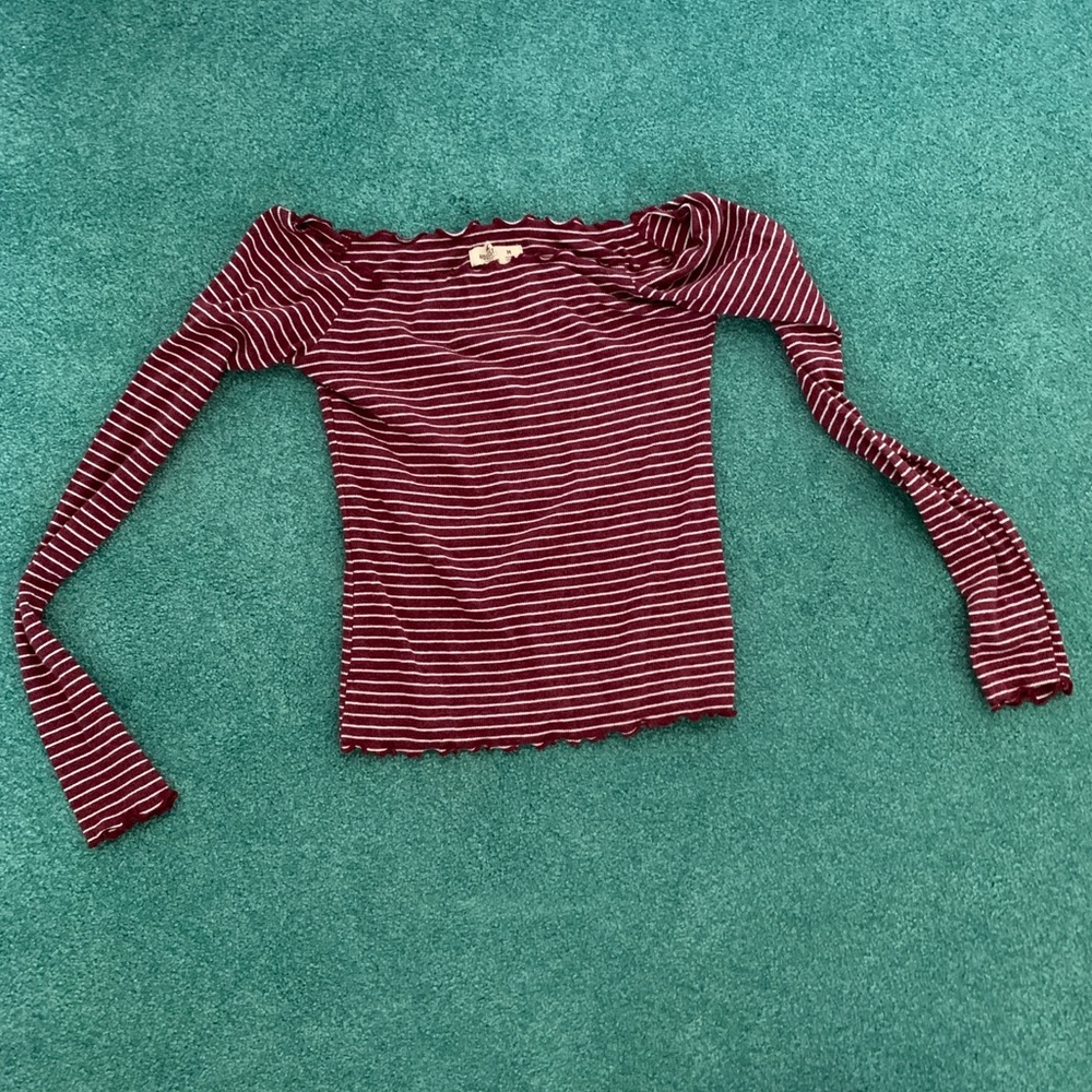 Stretchy Hollister Long Sleeve Crop Top
